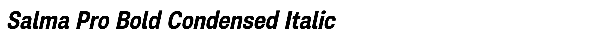 Salma Pro Bold Condensed Italic image